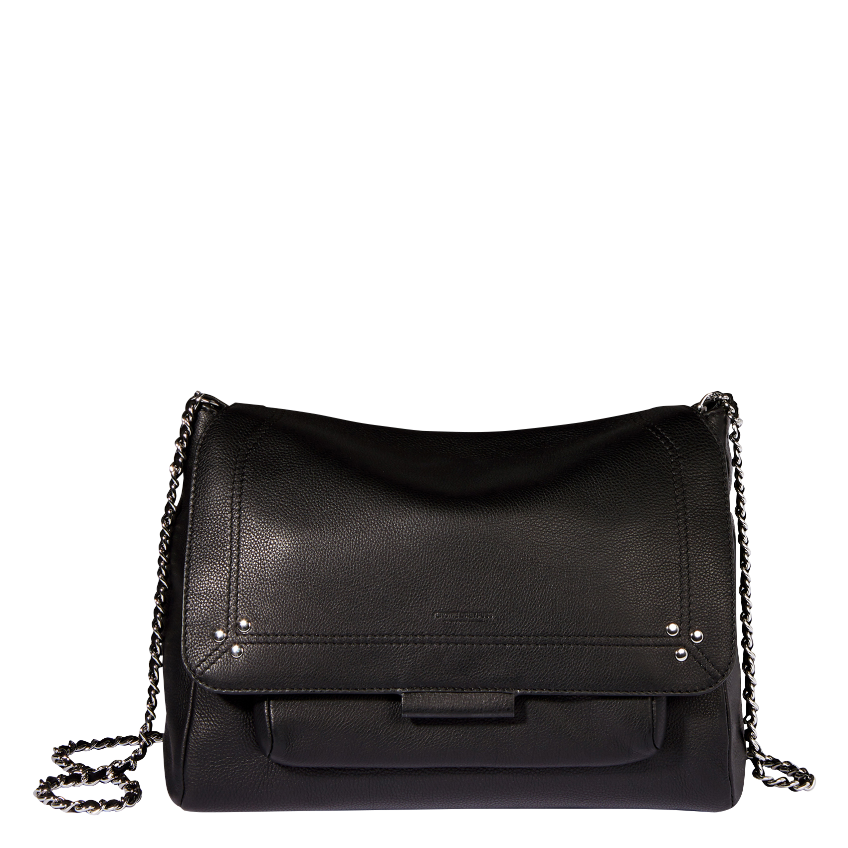 LULU L - Sac besace en cuir | Noir