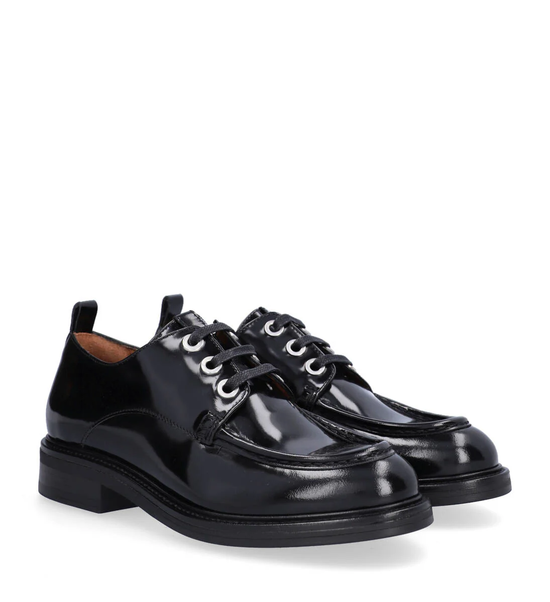 Billi Bi  A7034 snørresko - Black polido 900