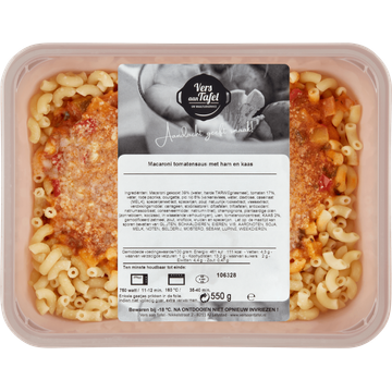Vers Aan Tafel Macaroni Tomatensaus met Ham en Kaas 550 g