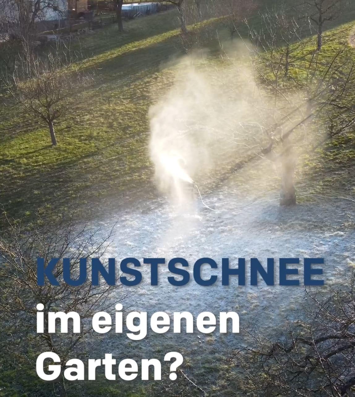 Frau Holle 2.0 - die Schneekanone für deinen Garten
