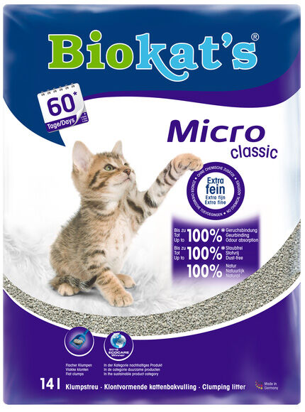 Biokat's Micro Classic - Kattenbakvulling - Heel fijn - 14 Liter