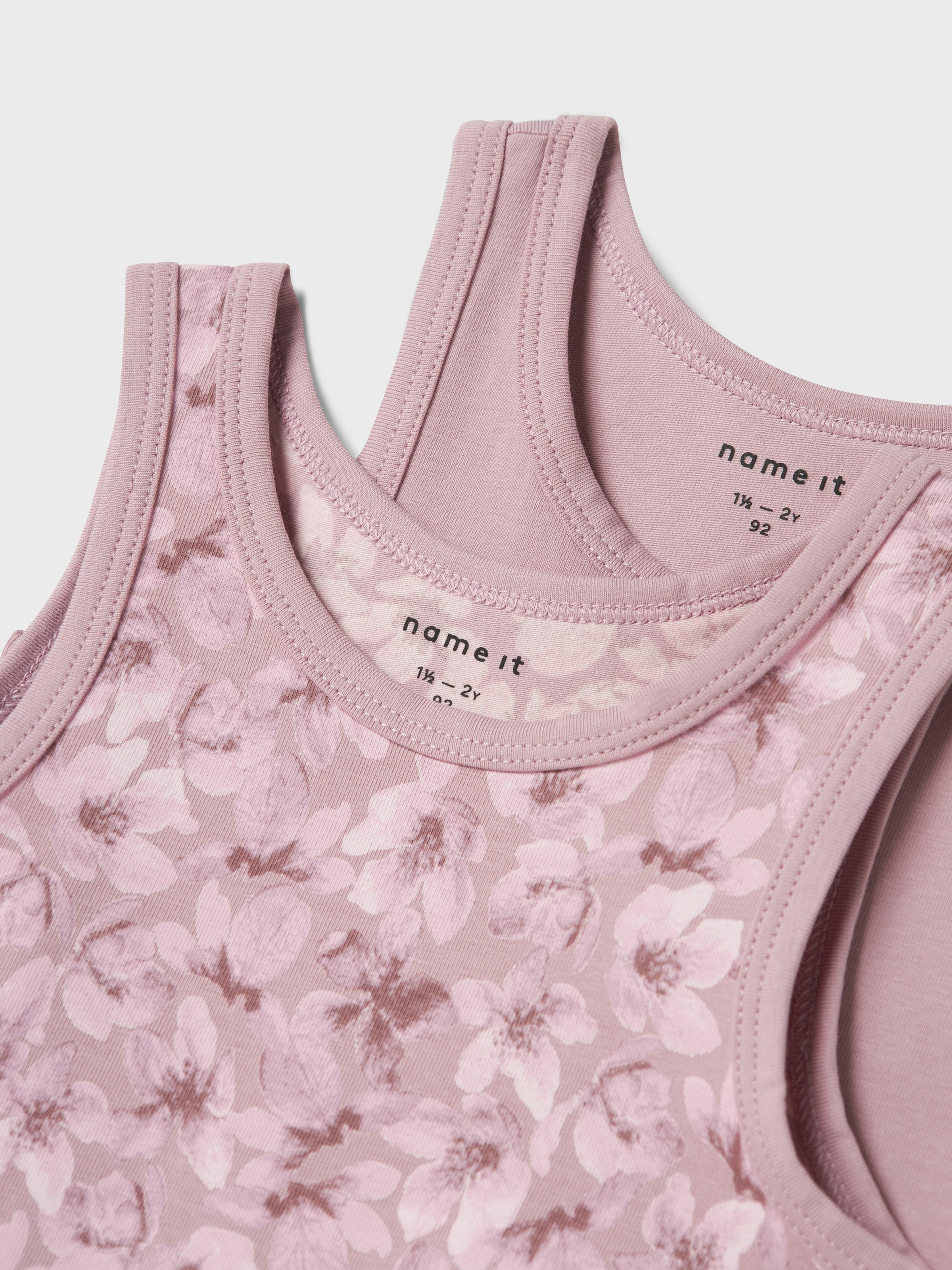 Name It Unterhemd »NMFTANK TOP 2P MAUVE FLOWER NOOS«, 2 Stk.
