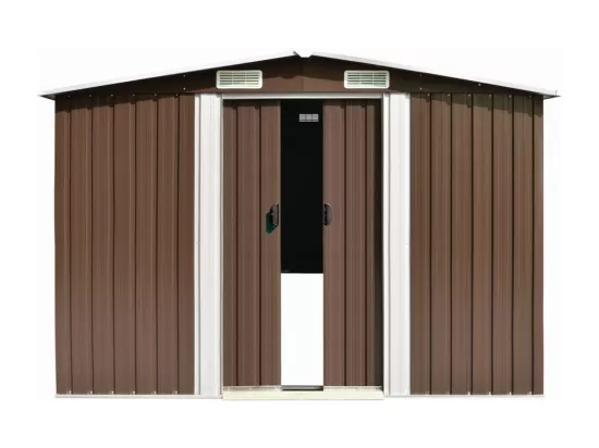 Abri de jardin 257x489x181 Métal Marron