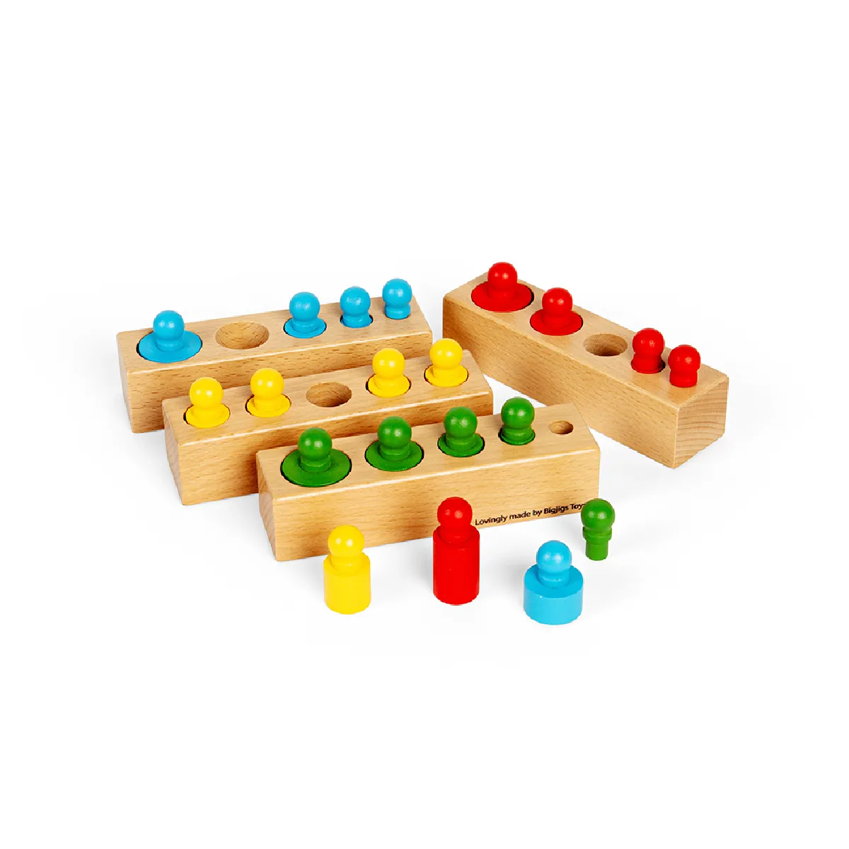 Bigjigs Toys Puzzle Tri Blocs Chevilles