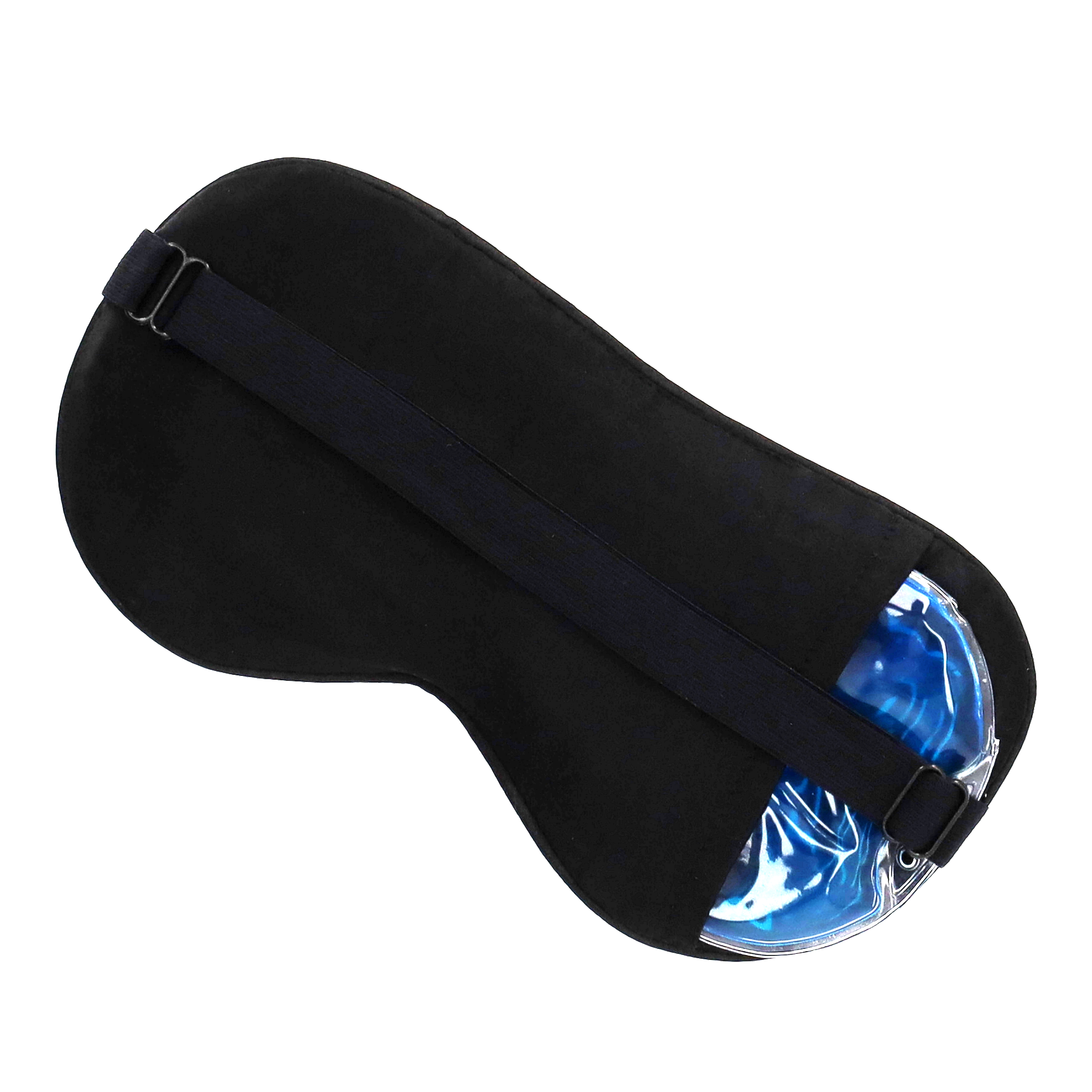 (2in1) Elastische Augenmaske Satin Schlafmaske Licht Blockierende Nachtmaske mit Kühlpad - Style 2