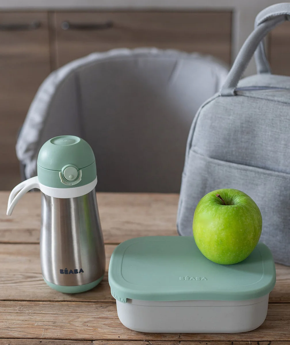 BEABABOÎTE REPAS EN INOX BLEU 4M+