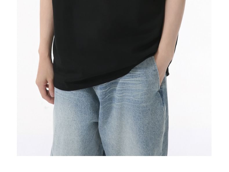 FAERIS - T-shirt met korte mouwen, ronde hals en patroonprint