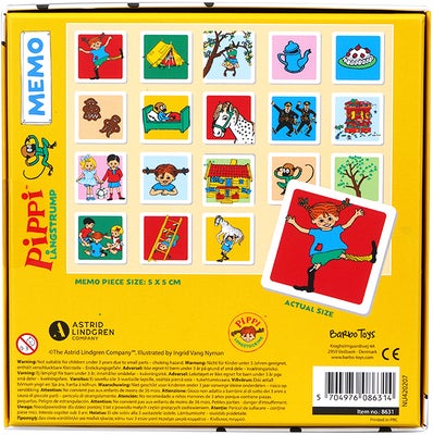 Barbo Toys Pippi Langstrømpe Memospill