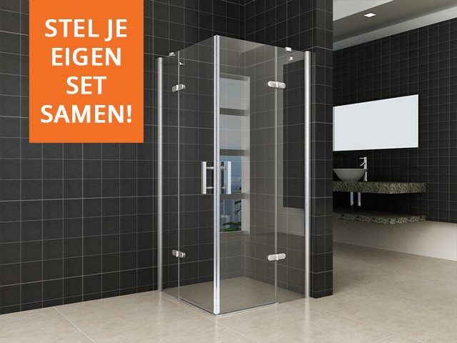 Douchecabine met hoekinstap samenstellen