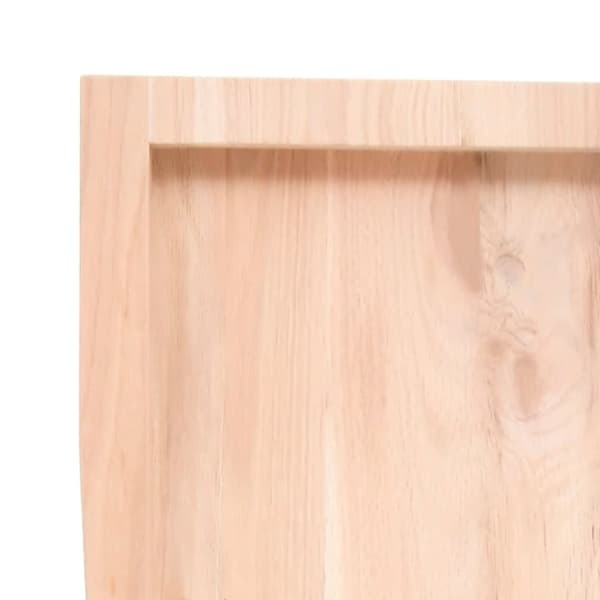 vidaXL Benkeplate til bad 60x30x(2-4) cm ubehandlet heltre