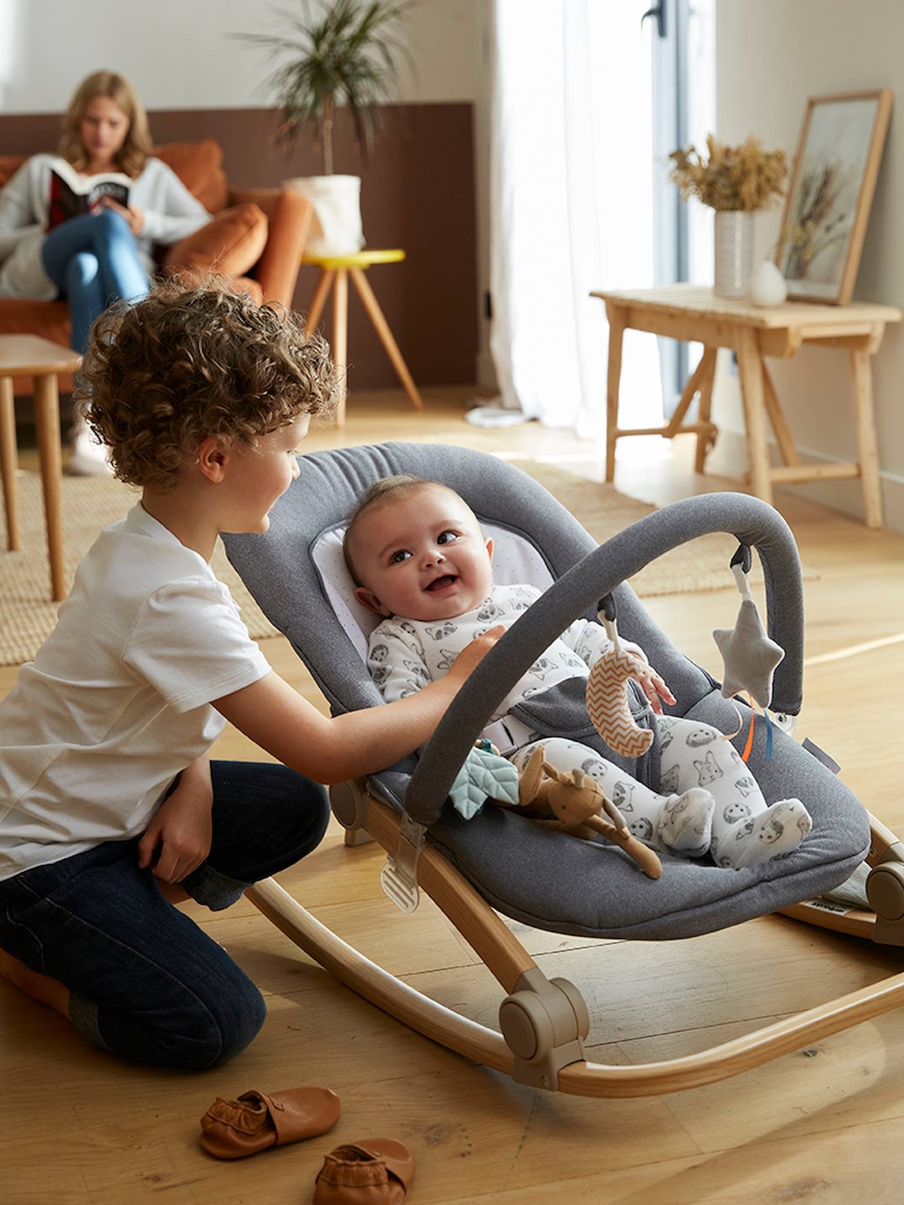 Rede Babydream com arco, amarelo escuro liso