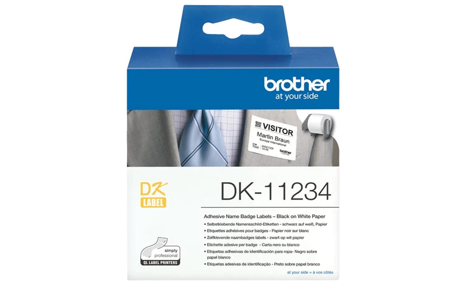 Etikettenrolle DK-11234 selbstklebend 60mm x 86mmSelbstklebende Etikettenrolle für Thermodirekt-Drucker