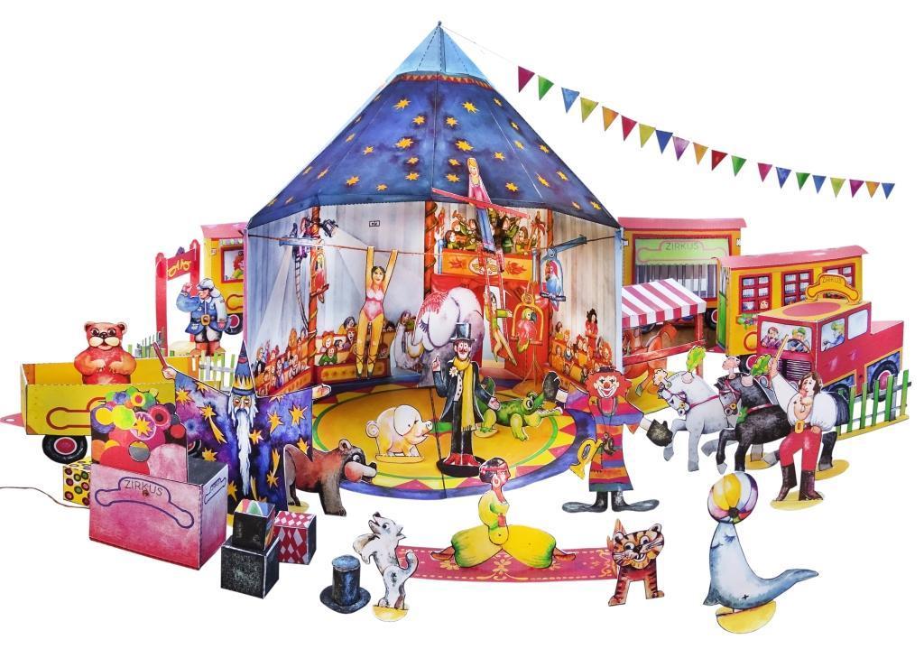 Zirkus Bastelbogen