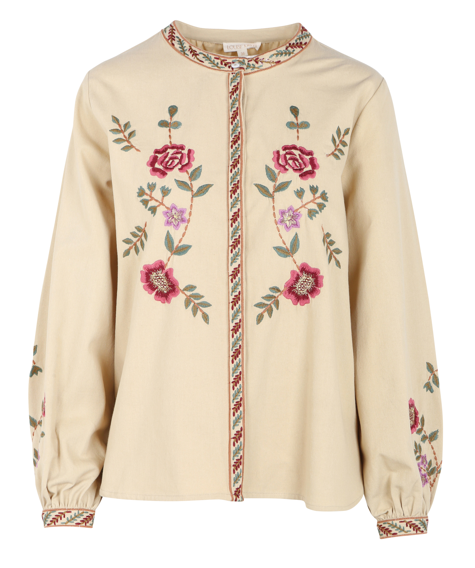 JULIETTE - Chemise brodée en coton bio | Marron