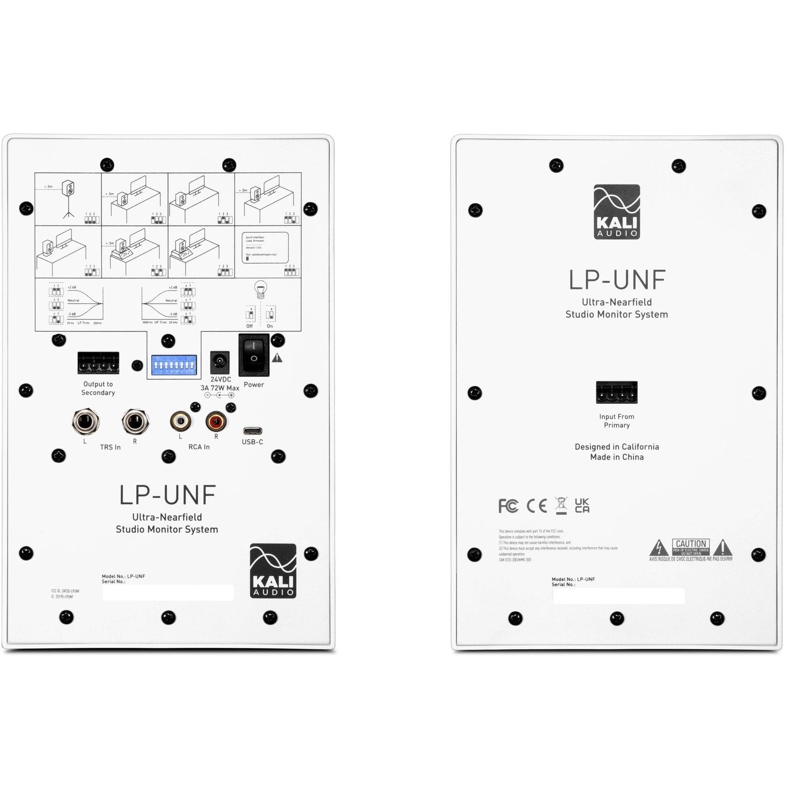 Kali Audio LP-UNF White actieve studiomonitoren (set van 2)