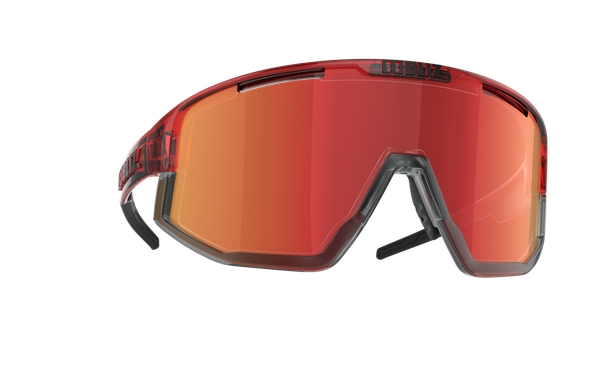 FUSION Sportbrille  transparent red