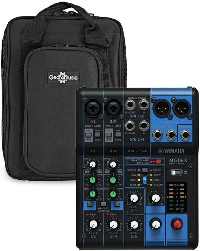 Yamaha MG06X Analoge Mixer met Gear4music Tas