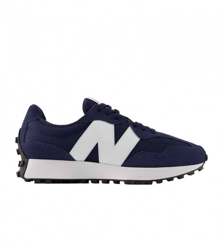 Tênis New Balance de couro 327 azul marinho