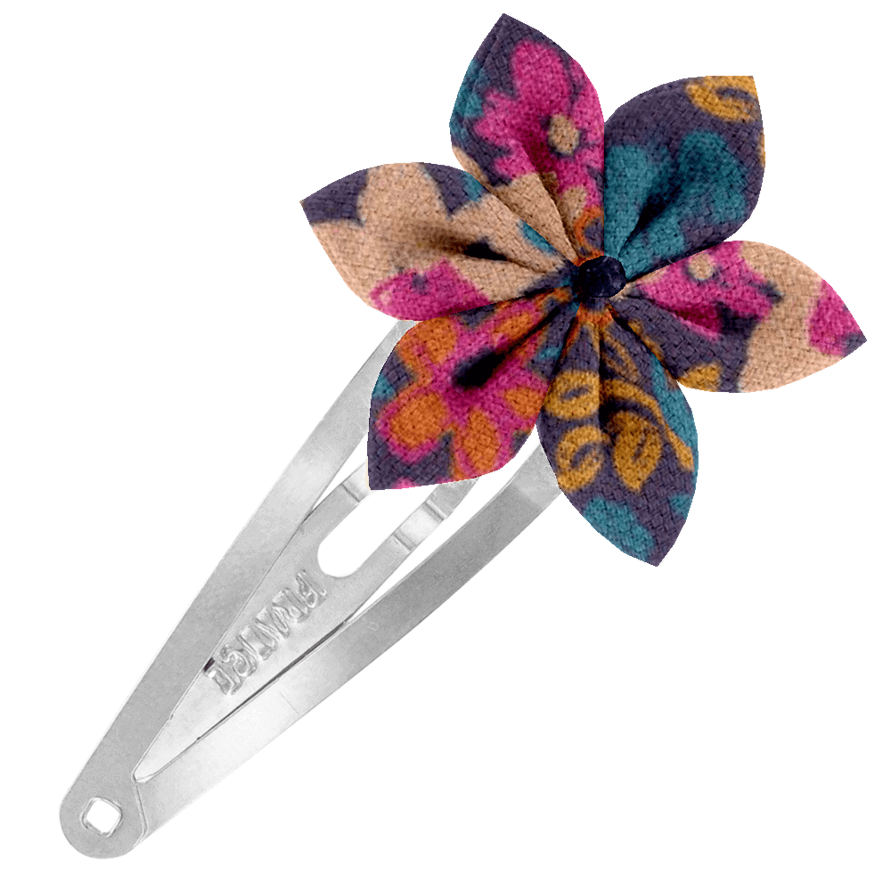 Barrette Clic-Clac Fleur Étoile Hippie Fleurie
