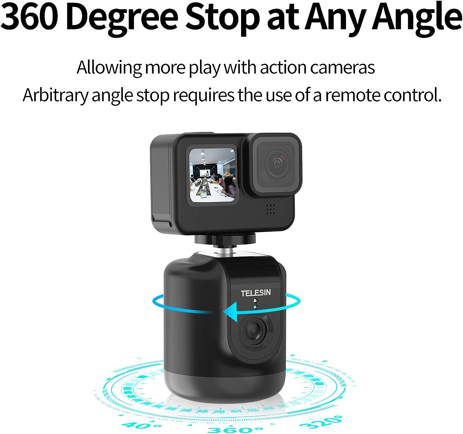 GoPro Hero Black 360° Stativ Halterung mit Bluetooth Fernauslöser (TE-GPYT-001) - Schwarz