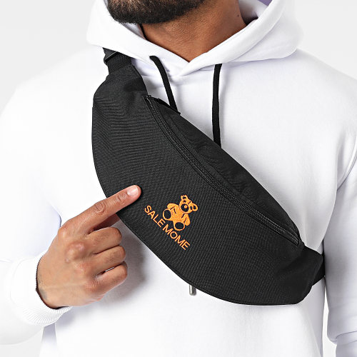 Sacoche Banane Nounours Noir Orange