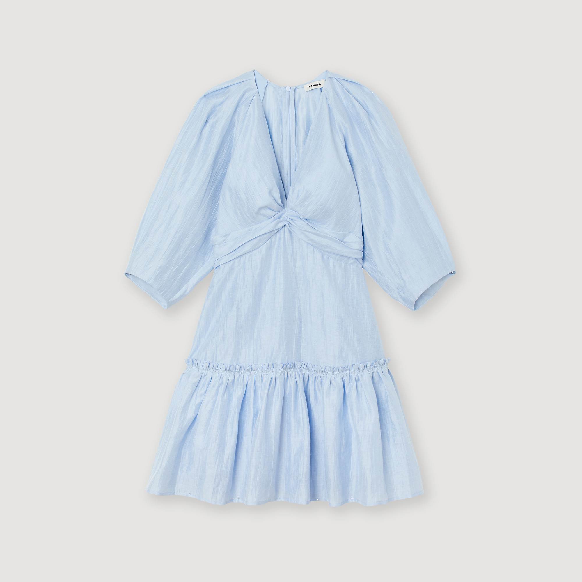 Robe courte froncee