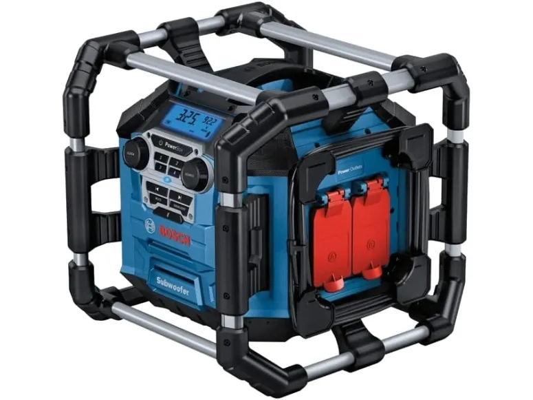 Bosch RADIO GPB 18V-5 C POWER BOX - SOLO - Bluetooth®, FM og AUX - 20 W (5 W i hver af de 4 højttalere)