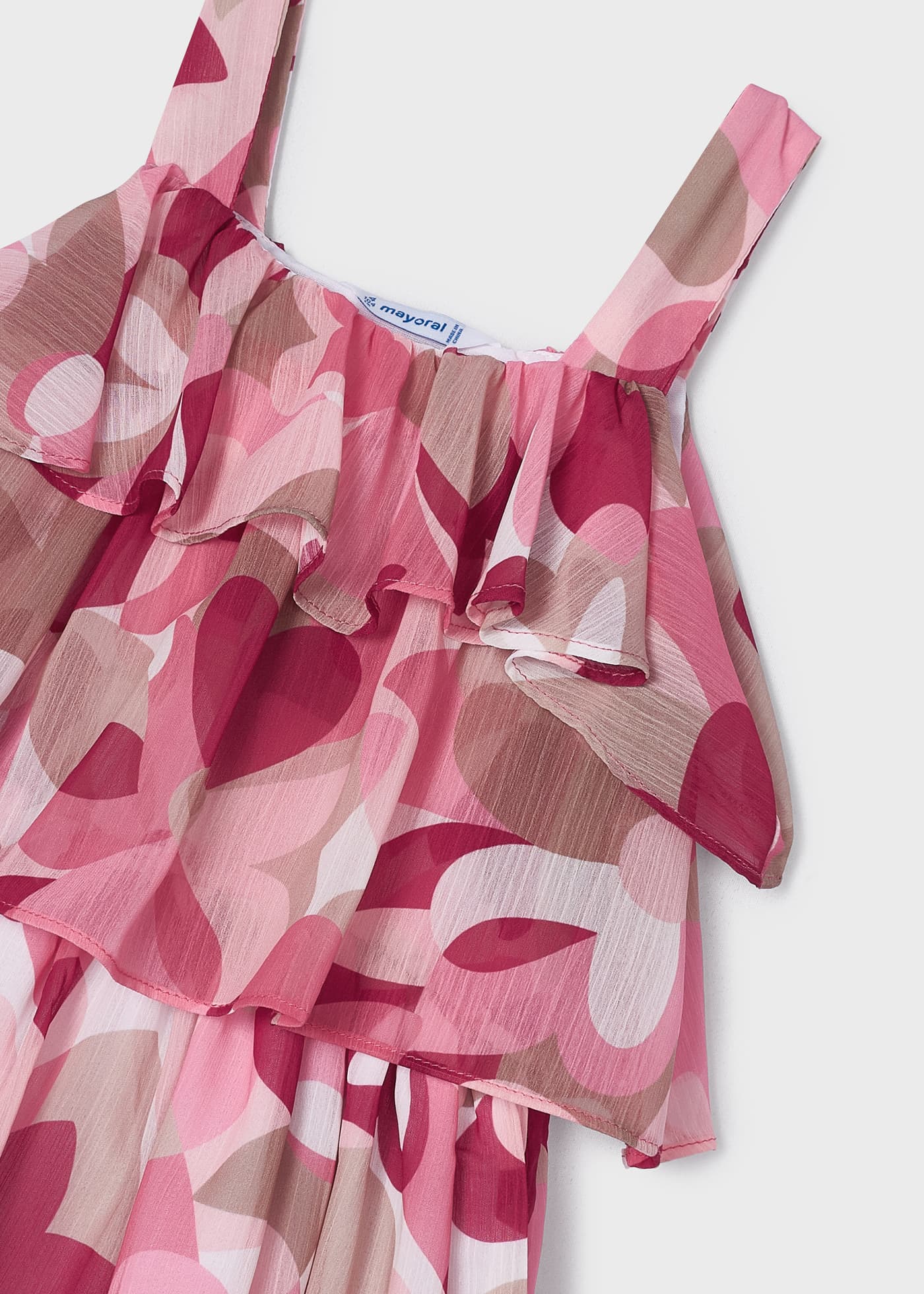 Vestido de chiffon estampado para meninas