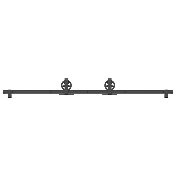 Kit de Ferragens para Porta Deslizante 183 cm Aço Preto - 3530169259