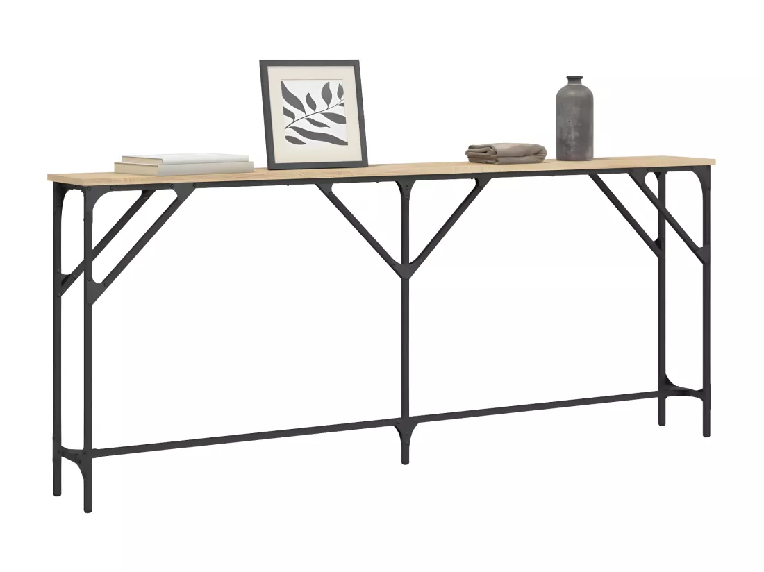 Table console chêne sonoma 180x23x75 cm bois d'ingénierie