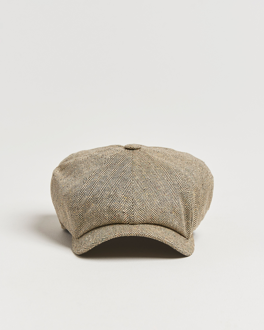 Wigéns Newsboy Retro Herringbone Cap Dark Olive