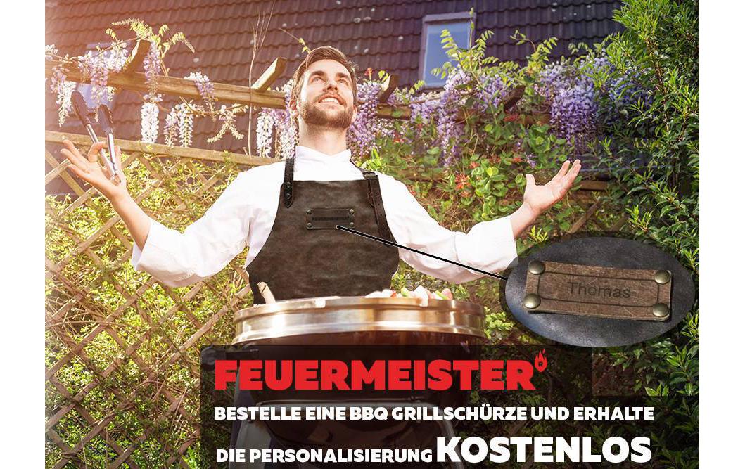 Grillschürze Antikleder, Braun, Grösse 3<br>Lederschürze für den Grillmeister, mit Taschen