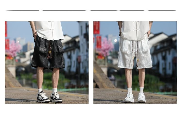 Really Point - Jacquard shorts met trekkoord in de taille