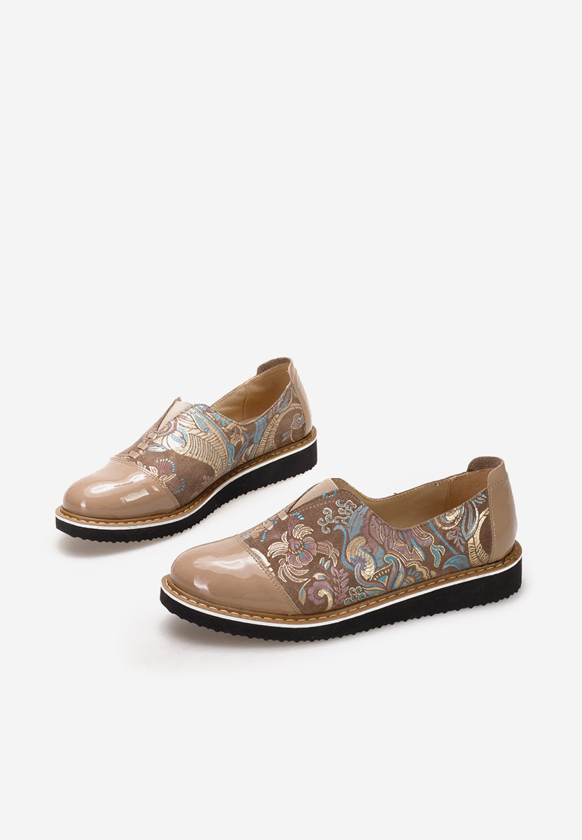 Chaussures casual pour femme vernies bruns Ariva