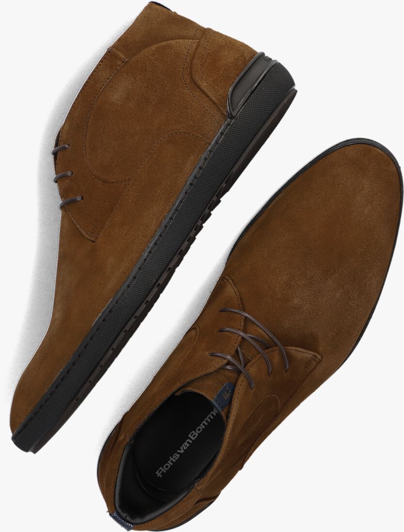 FLORIS VAN BOMMEL cognac floris van bommel veterschoenen sfm-50108