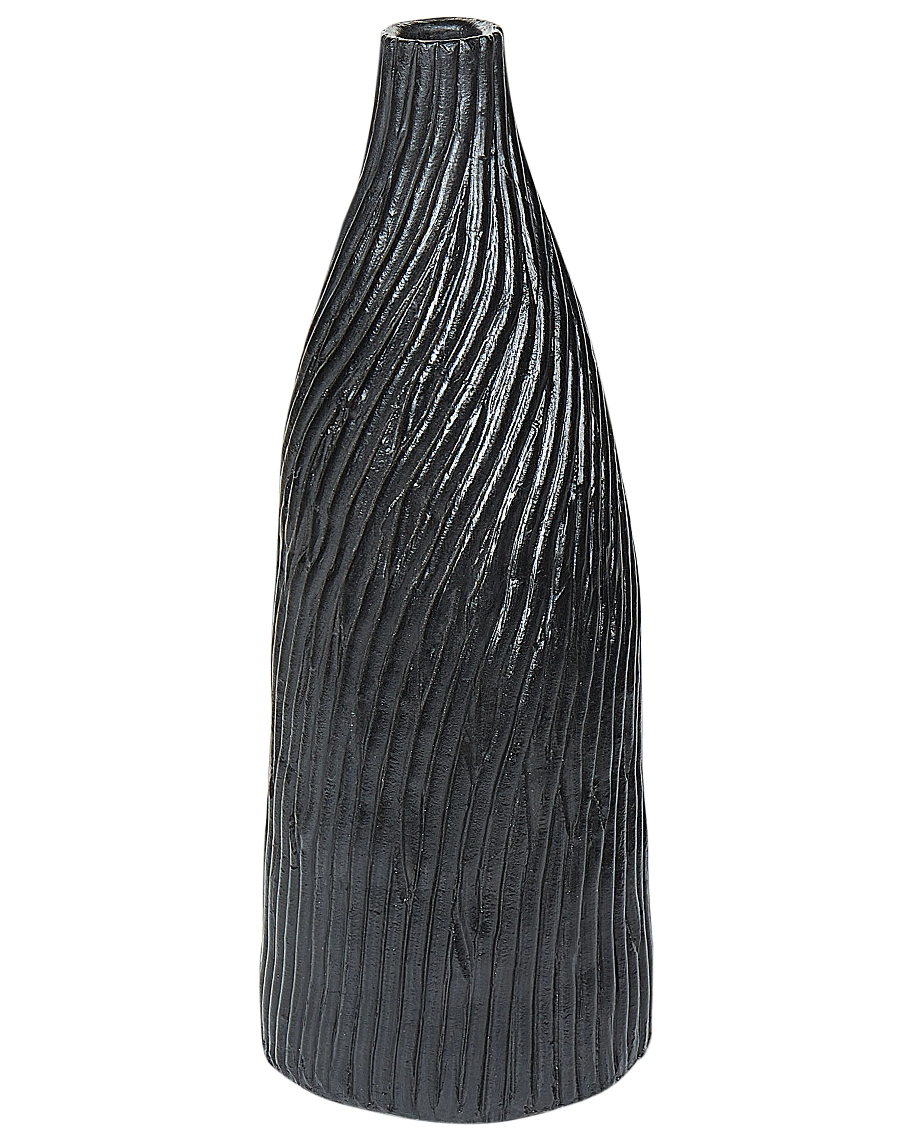 Decoratieve vaas FLORENTIA Keramiek 50 cm Zwart