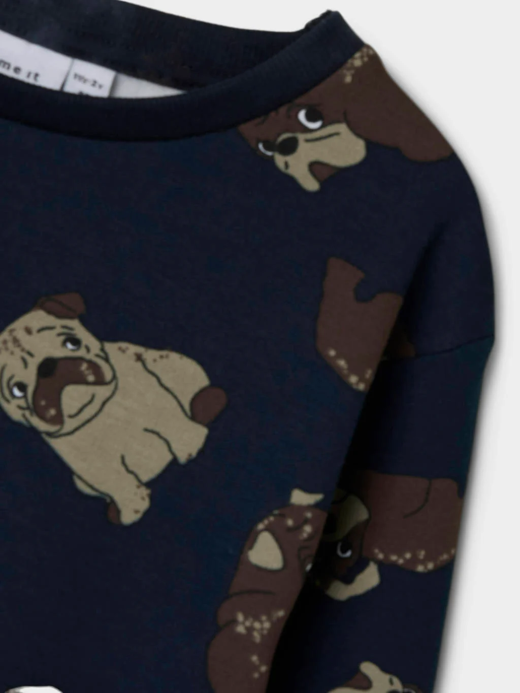 NAME IT sweater NMMRASMUS met all over print donkerblauw