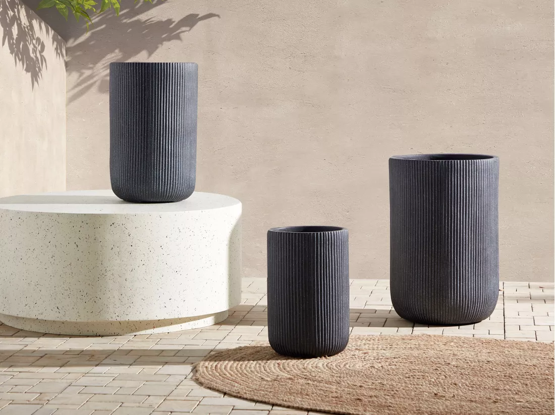 Cache-pot EANTIO Céramique 25 cm Noir