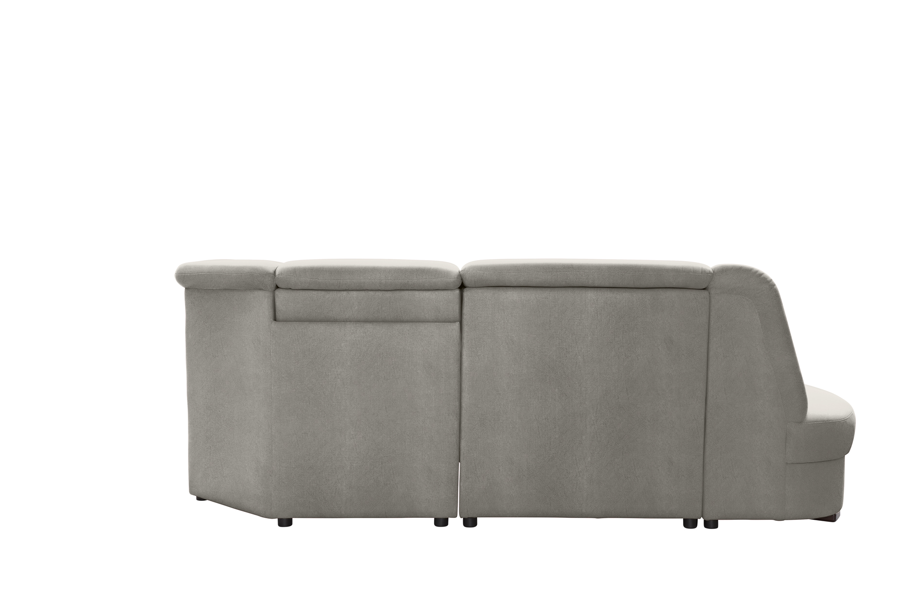polsterpower Ecksofa - Saddle alu - Basismodell - Ottomane links