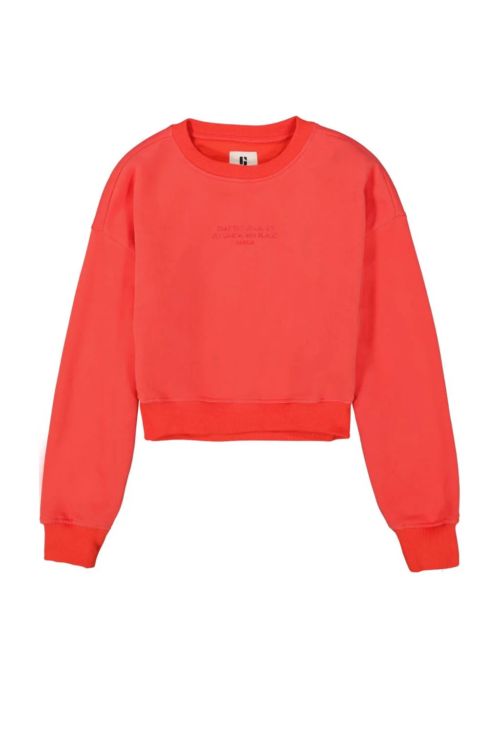 Garcia sweater met tekst rood