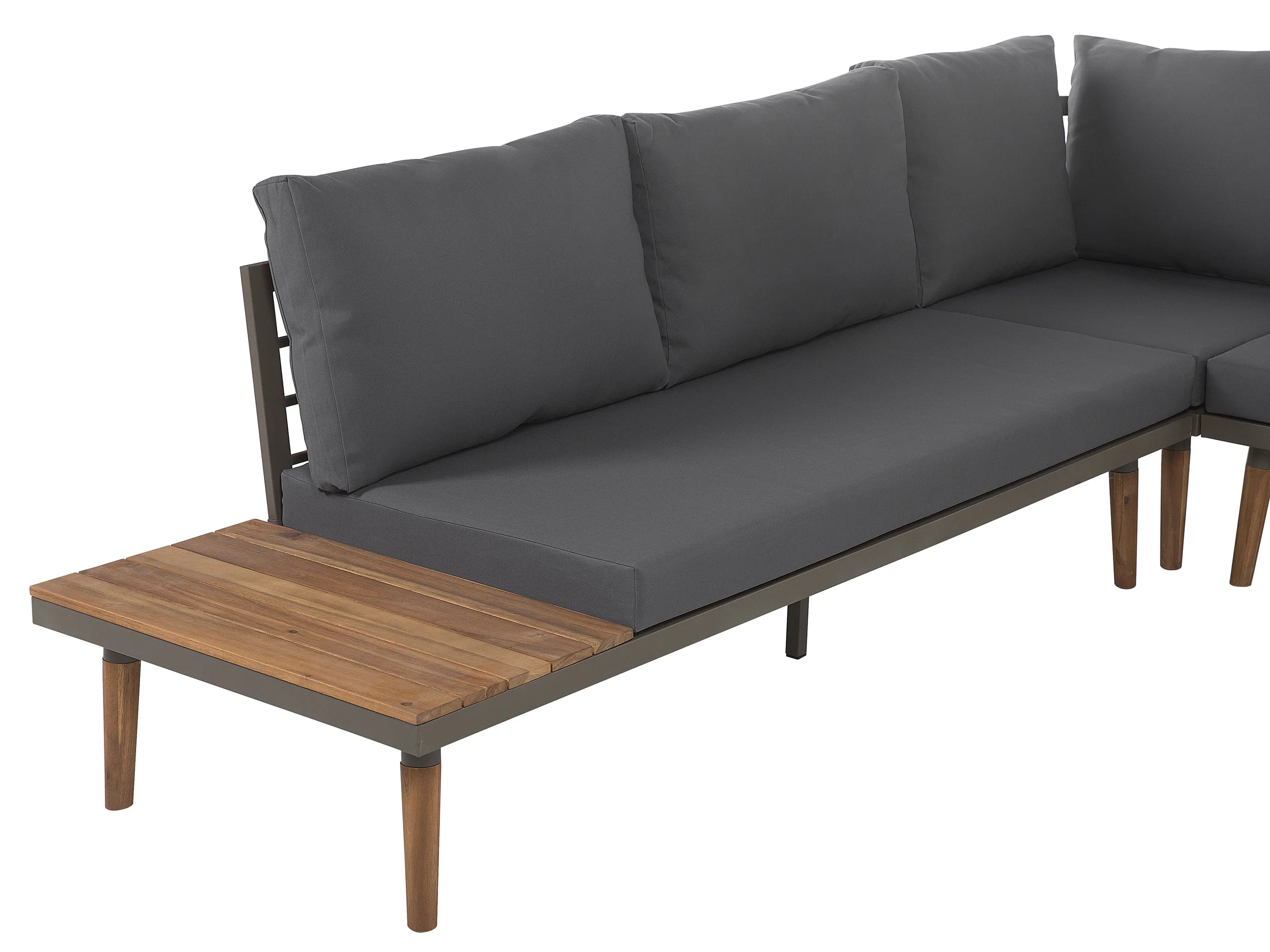 Tuin hoekloungeset met tafel 5-zits CORATO Acaciahout Grijs