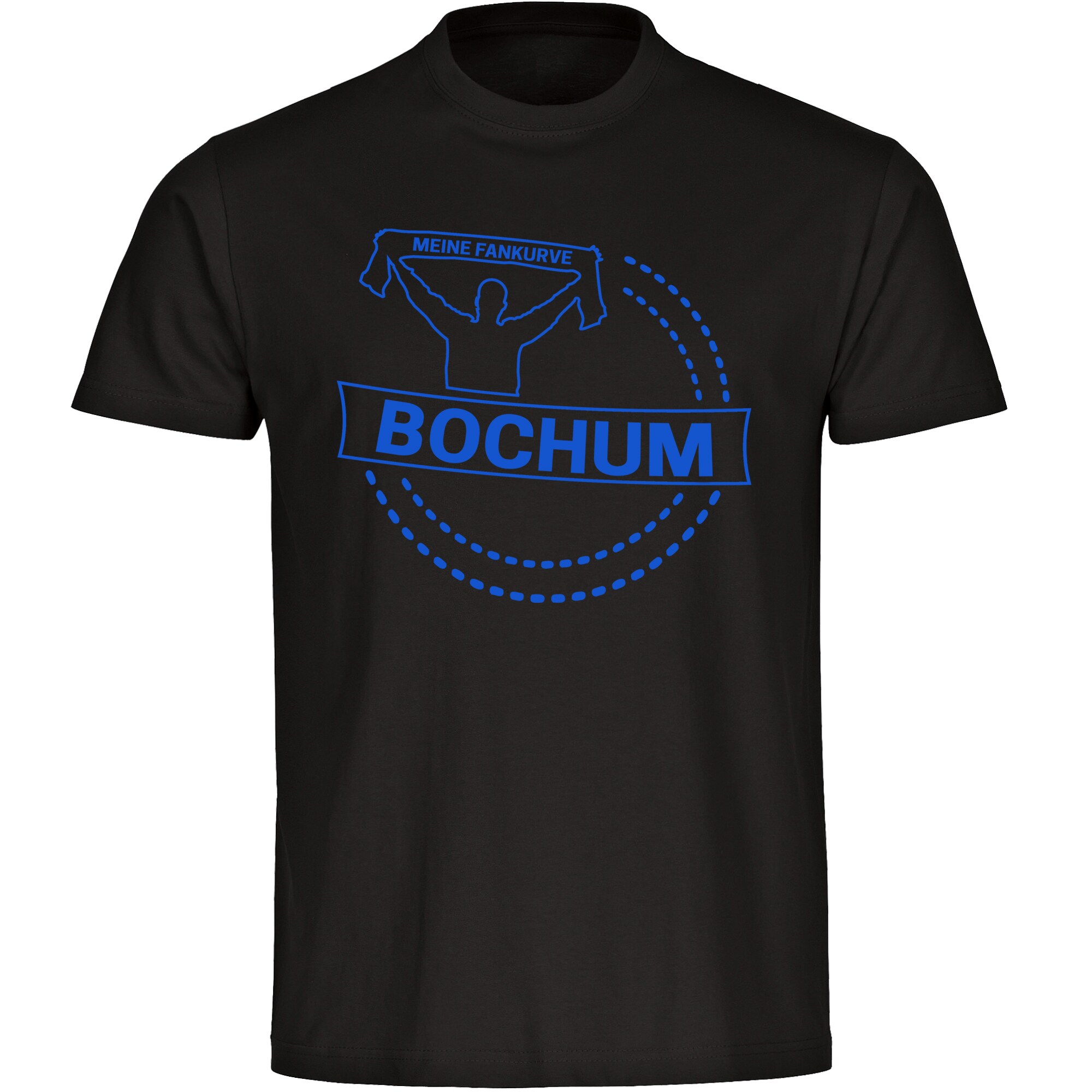 multifanshop® Herren T-Shirt - Bochum - Meine Fankurve - Druck blau