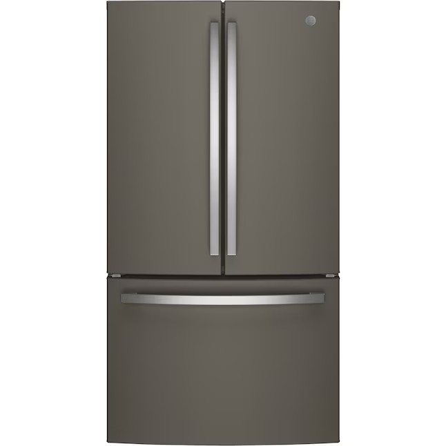 Refrigerador GE de 27 pés cúbicos com portas francesas e máquina de gelo (aço inoxidável resistente a impressões digitais) ENERGY STAR