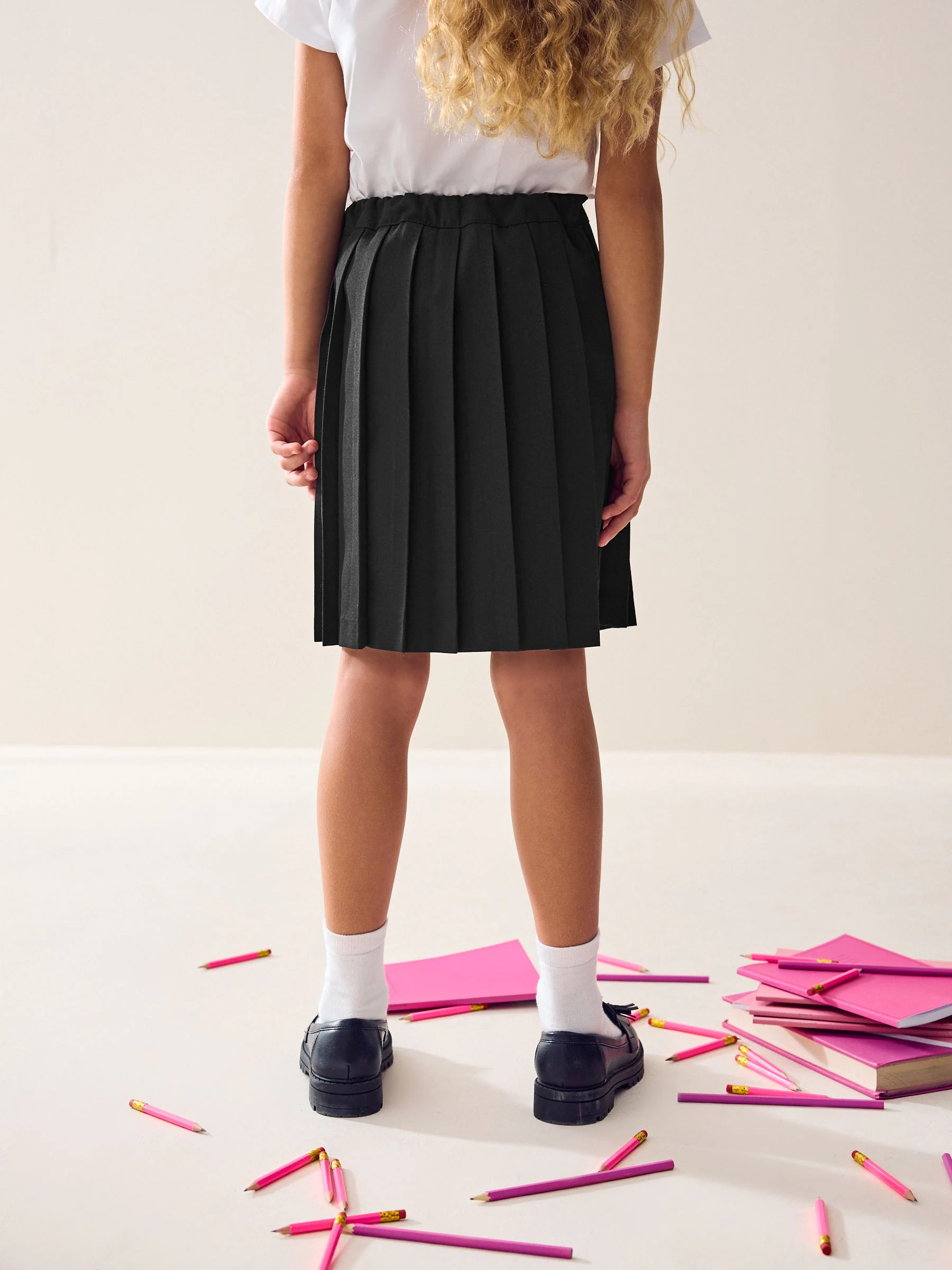 Zwart - Schoolkilt (3 - 16 jr)