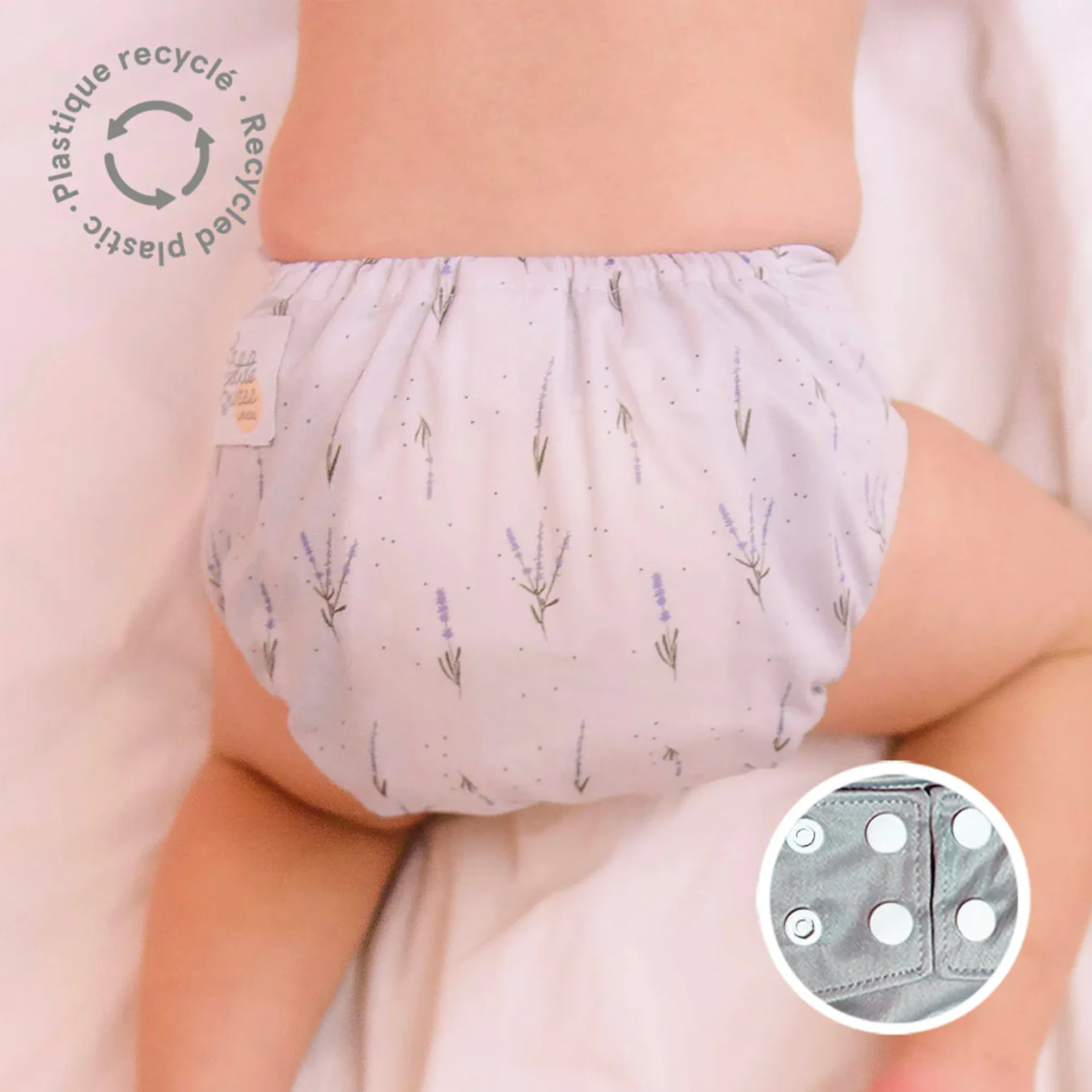 La Petite Ourse Couche Lavable 10-35lb - Lavande