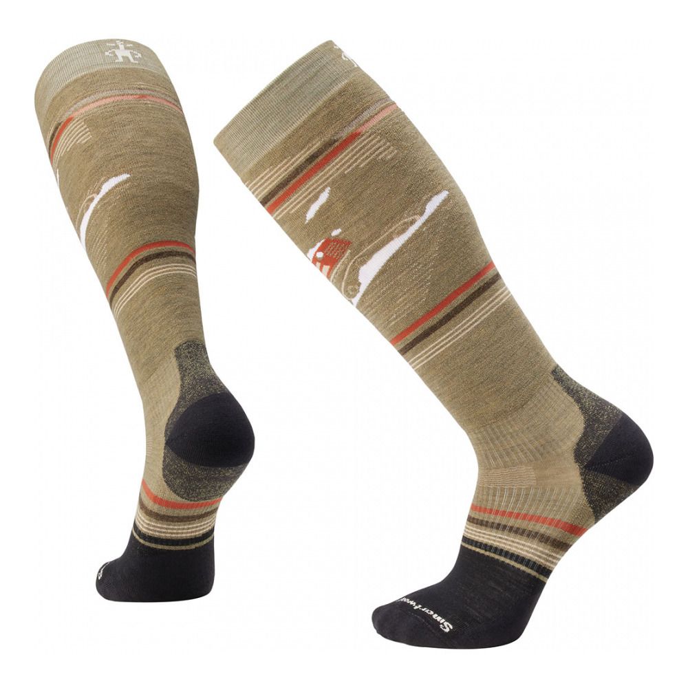 Smartwool TARGETED CUSHION PISTE MACHINE OTC - Chaussettes Homme winter moss