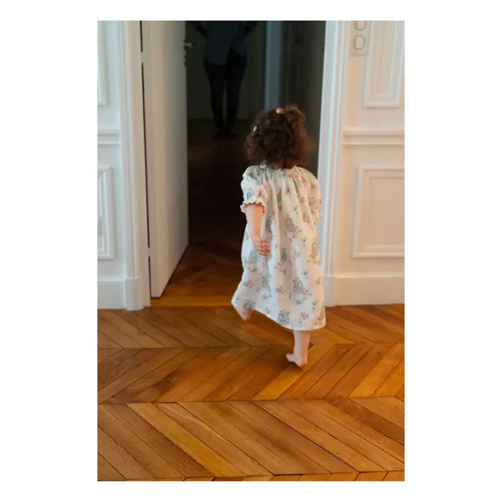 Risu Risu Robe de Nuit Double Gaze de Coton Bio Exquise | Blanc