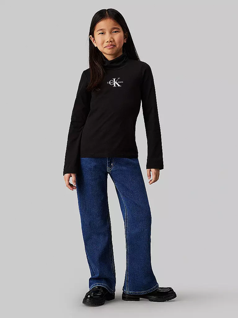 CALVIN KLEIN JEANS Mädchen Langarmshirt schwarz
