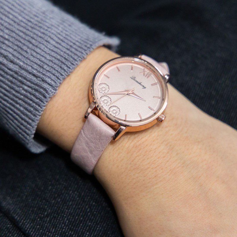Montre Femme CHTIME bracelet Cuir Rose