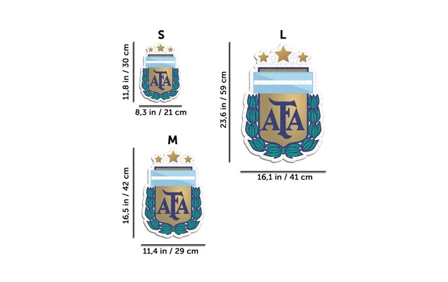 Puzzle »Iconic Nationalmanschaft Argentinien- Logo« Holzart: Birke (Herkunftsland: China)